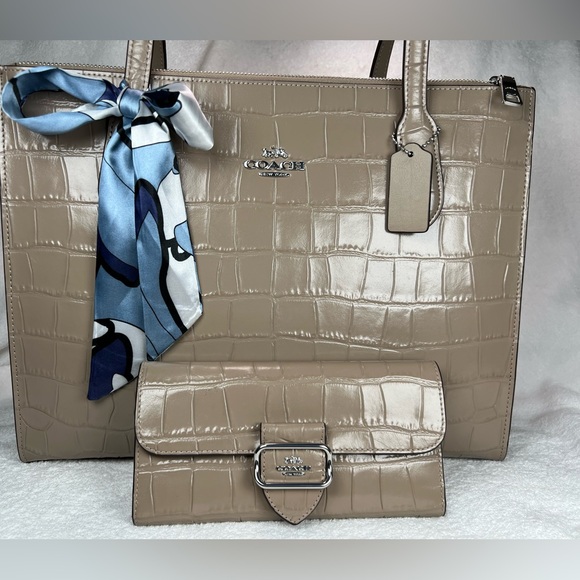 Coach Handbags - Coach Alligator tote and Wallet. NWT